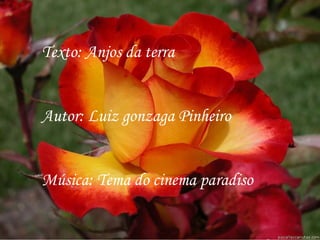 Texto: Anjos da terra Autor: Luiz gonzaga Pinheiro Música: Tema do cinema paradiso 