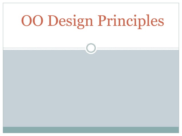 OO Design Principles | PPT