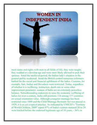 THE CONSTITUTIONAL STATUS OF WOMEN IN INDIA | PDF