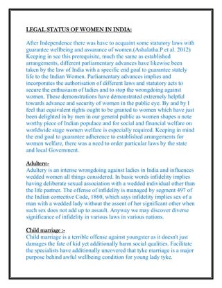 THE CONSTITUTIONAL STATUS OF WOMEN IN INDIA | PDF