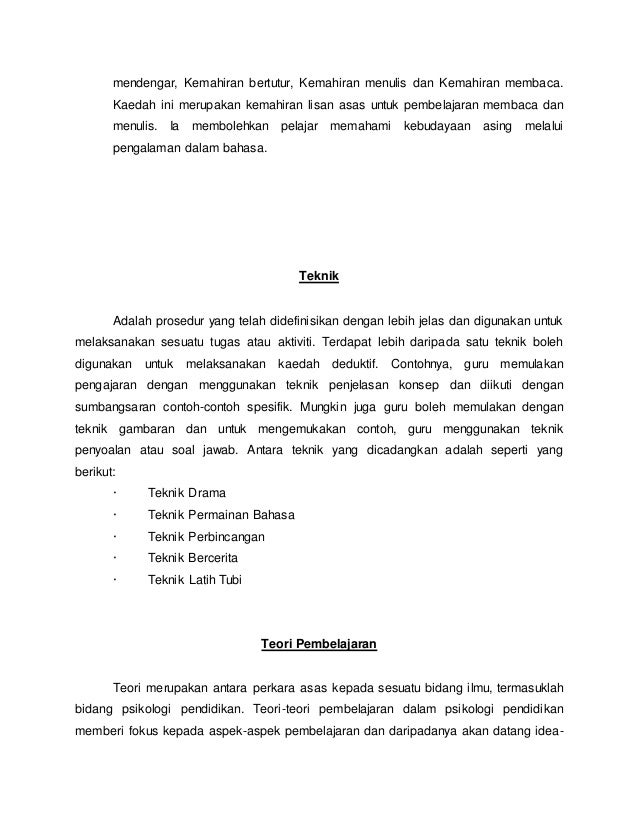 Tugasan kaedah pengajaran dan pembelajaran bahasa melayu