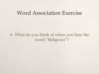 Religious Exercise Sharing the Gospel in a