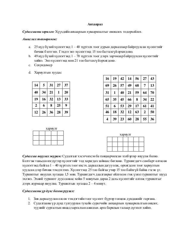 Анхаарал шалгах арга