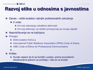 Ankica Mamić - etika u odnosima s javnošću