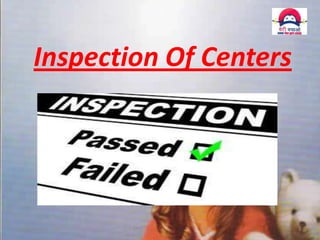 Inspection Of Centers

11 December 2013

3

 