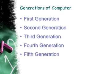 generations of computer | PPT