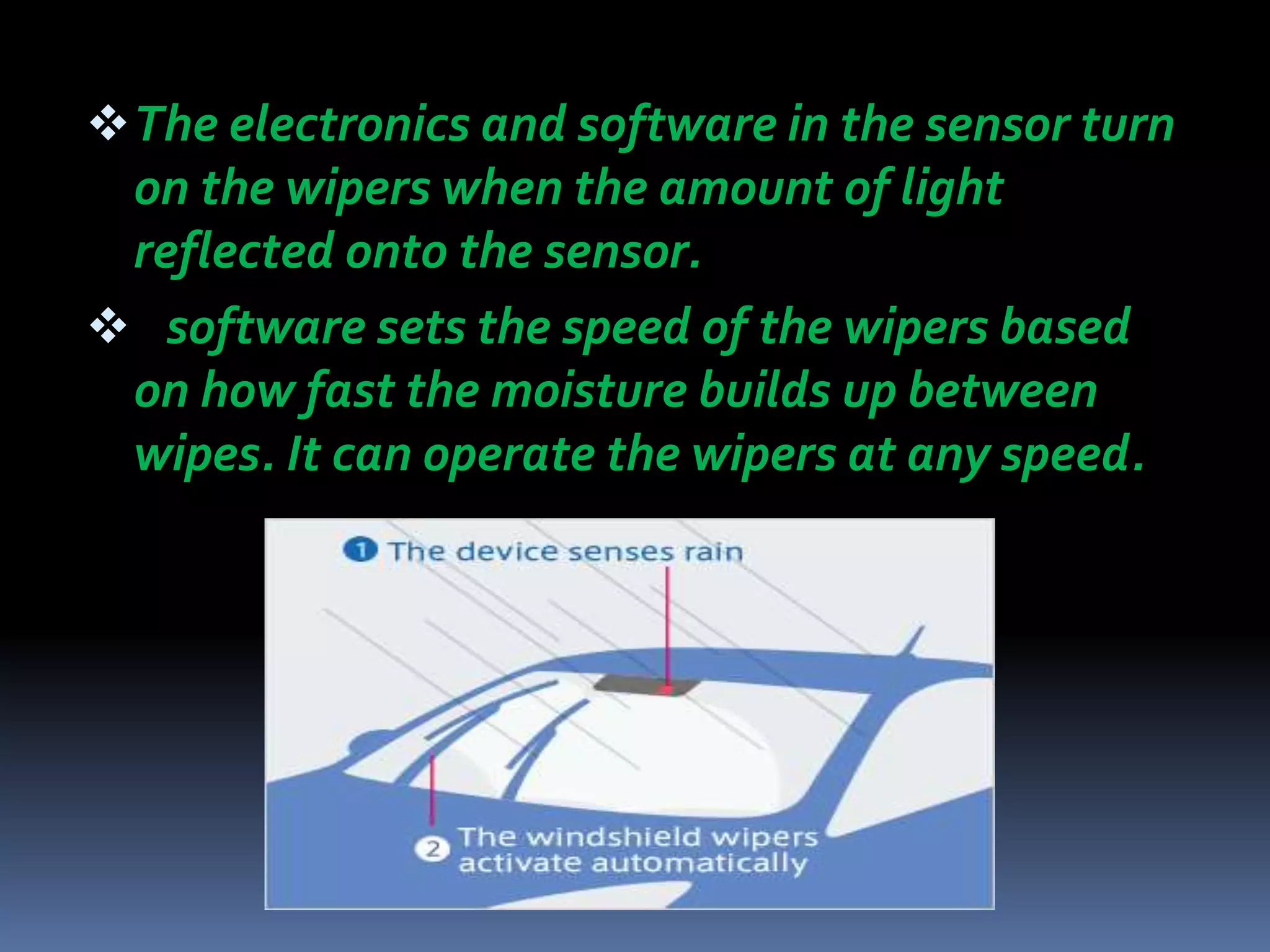 automatic Rain sensing windshield wiper ppt PPT