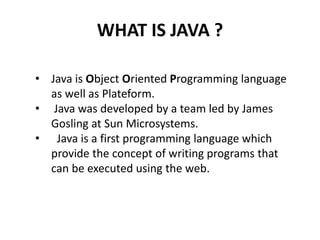 Core Java | PPT | Free Download