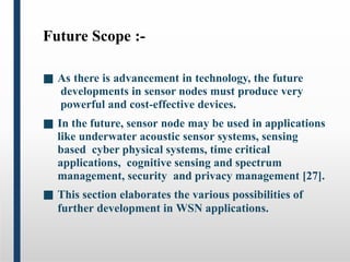 Future Sensor Development Internet of thing Wireless sensor network | PPTX