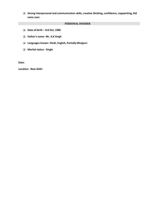 Ankita singh cv2 | DOC