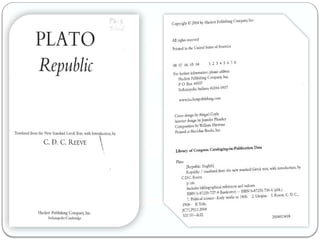 प्लेटो रिपब्लिक,PLATO,PLATO REPUBLIC,cdc reeve | PPTX