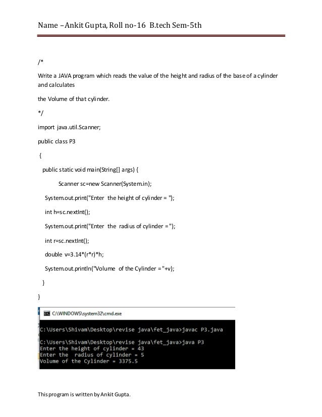 Java Program Assigment 1