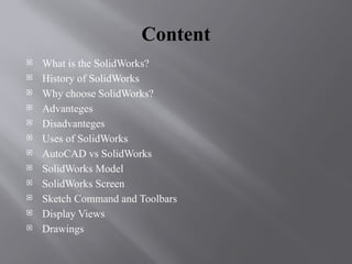 solid works presentation ppt.pptx .......... | PPTX