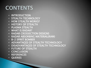 Stealth Technology by Ankit ppt | PPTX