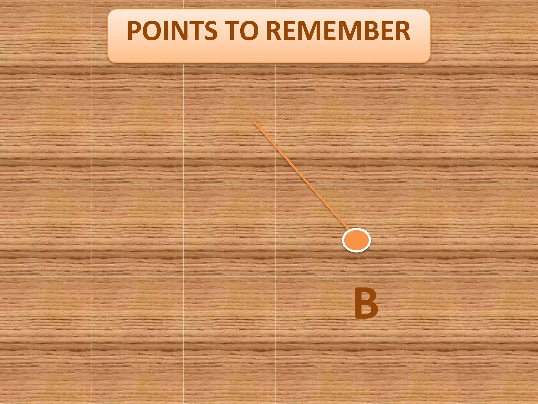 POINTS TO REMEMBER
B
 