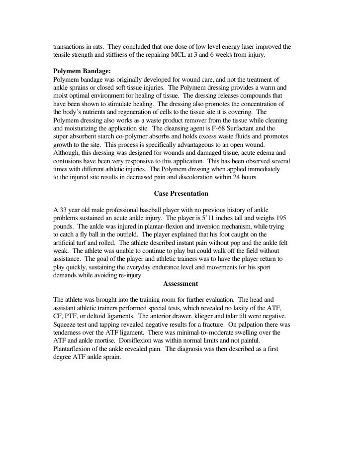 Ankle pain case study picture