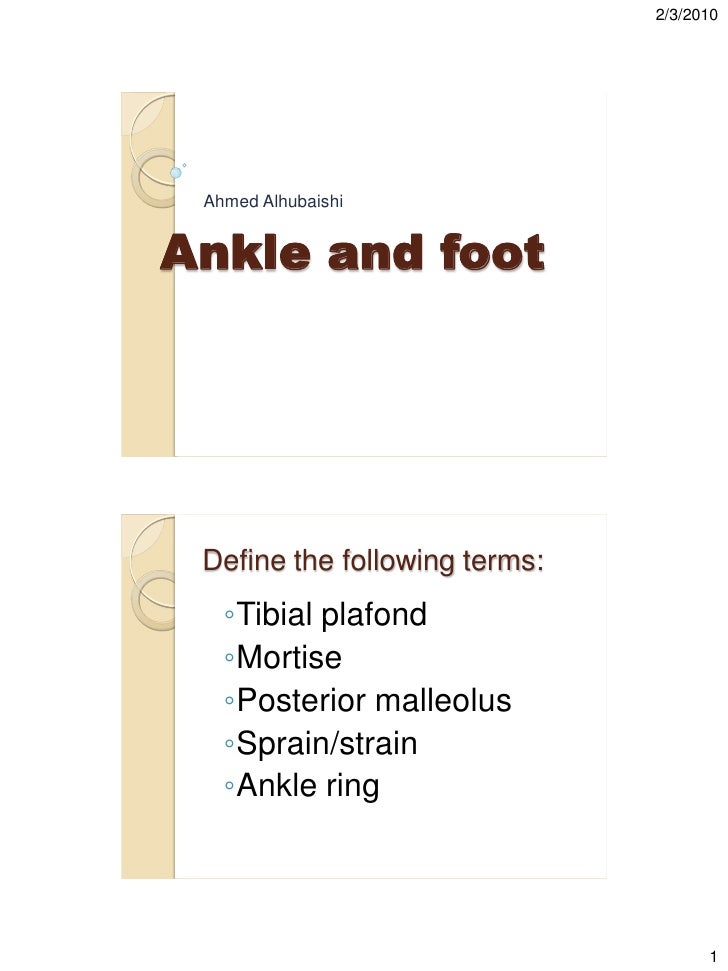 Ankle And Foot Ankle And Foot