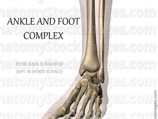 ANKLE AND FOOT
COMPLEX
BY DR. RAJAL B. SUKHIYAJI
(MPT IN SPORTS SCIENCE)
 