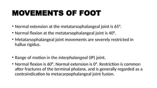 M Tp Normal Rom Ankle joint anatomy and biomechanics .pptx