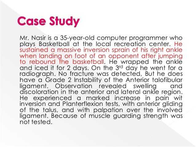 Clinical case study ankle injury basketball picture