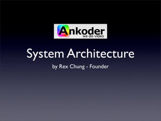 System Architecture
    by Rex Chung - Founder
 