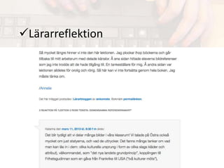 Lärarreflektion
 