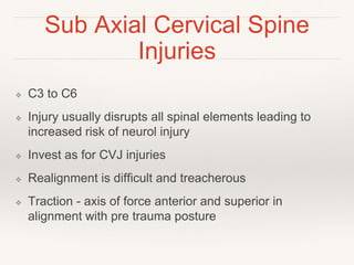 Ank spond cervical injury ppt | PPTX