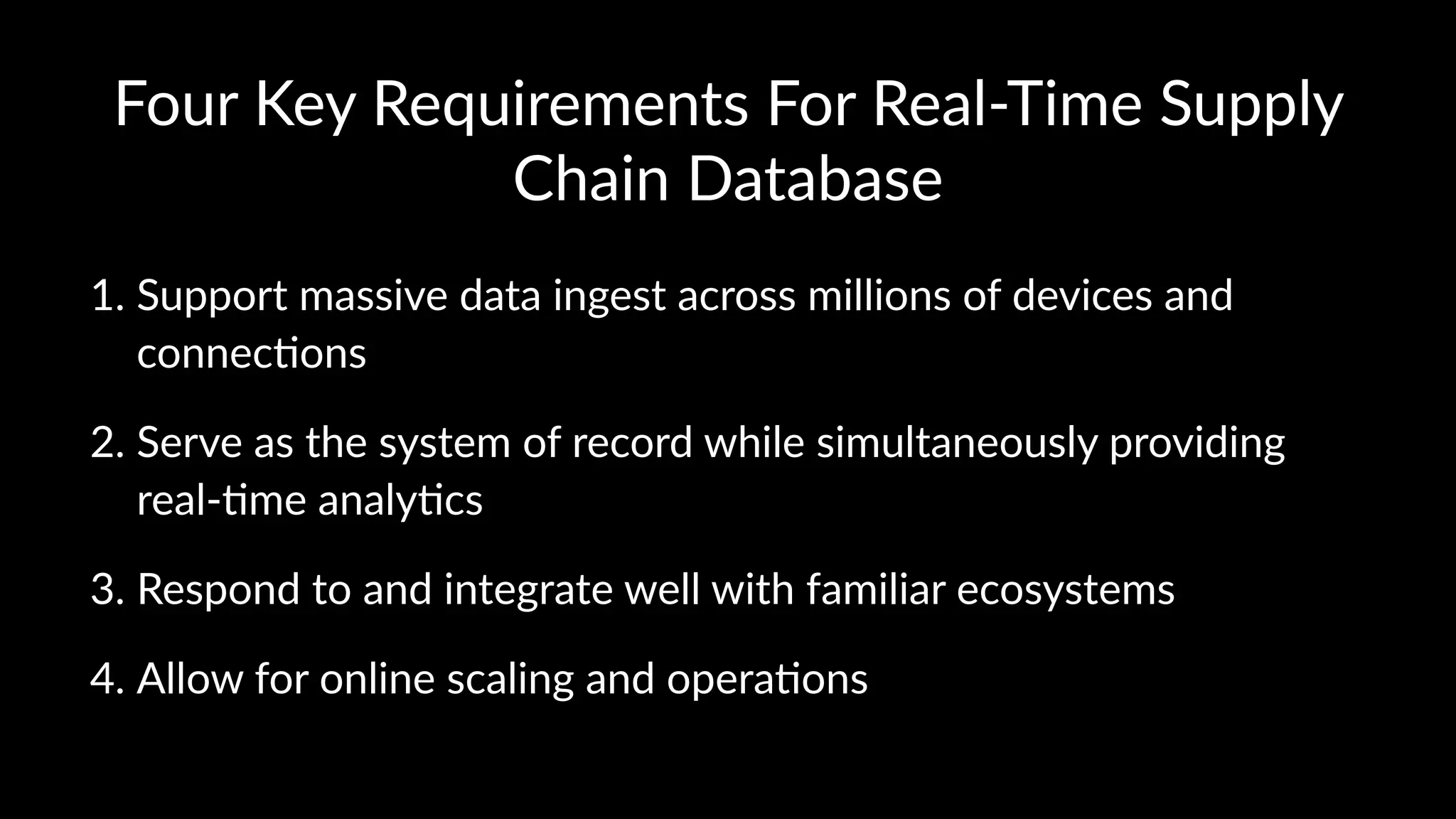 MemSQL
The$Database$Pla,orm$for$Real2Time$Analy7cs