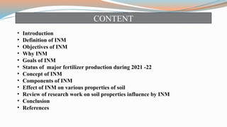 Ankush verma Integrated Nutrient Management) CSJMU, Kanpur | PPTX