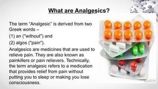 Anlalgesic activity and its classification | PPTX