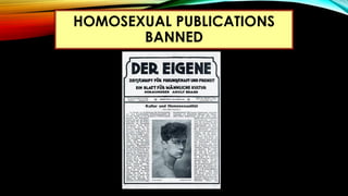 HOMOSEXUAL PUBLICATIONS
BANNED
 