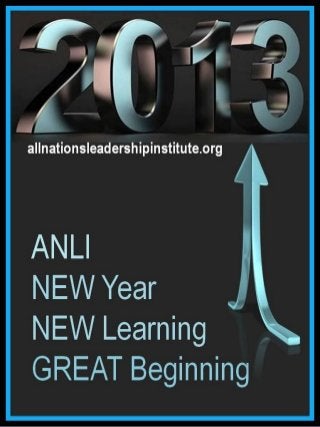 All Nations Leadership Institute Announcement 2013
