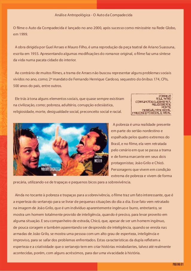 ANÁLISE_FILME O AUTO DA COMPADECIDA ANÁLISE_FILME O AUTO DA COMPADECIDA