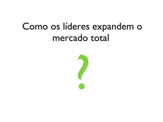 Como os líderes expandem o mercado total  ? 