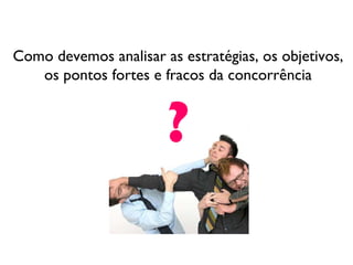 Como devemos analisar as estratégias, os objetivos, os pontos fortes e fracos da concorrência ? 