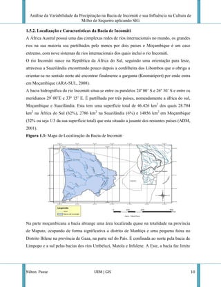 Análise da variabilidade da precipitação na bacia de incomáti e sua ...