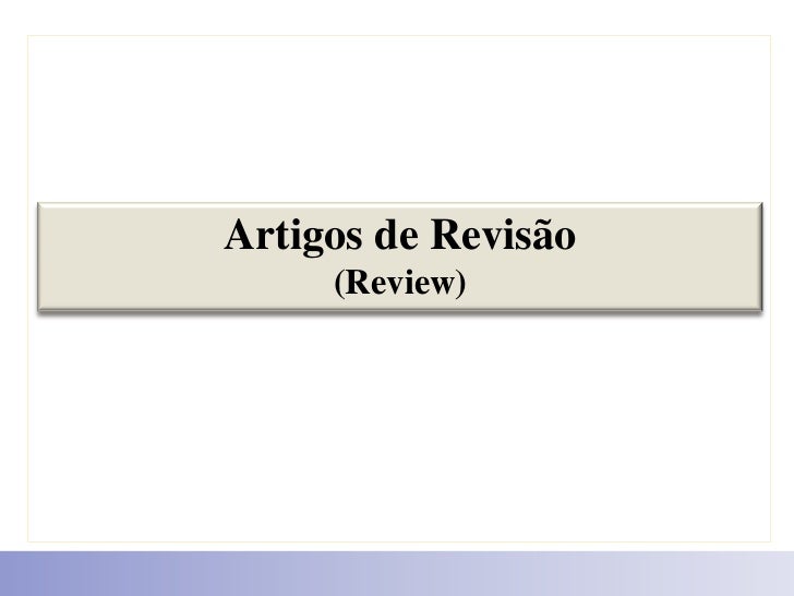 Revisao de artigos cientificos
