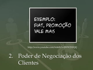 http://www.youtube.com/watch?v=JWW25ZQQ



2. Poder de Negociação dos
   Clientes
 