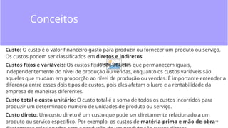 Análise de Custos aula 02 - administração | PPTX