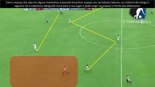 Com o avanço dos alas em alguns momentos é possível encontrar espaço nos corredores laterais.
 