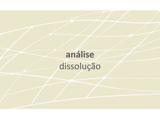 análise
dissolução
 