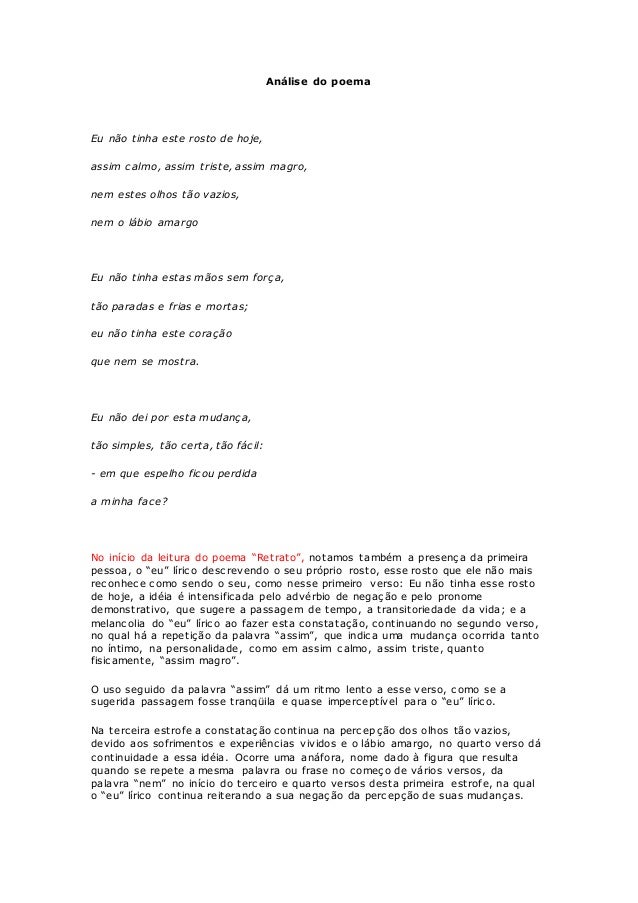 Analise Do Poema Cecilia Meireles