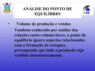 Análise do ponto de equilíbrio | PPT