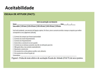 Aceitabilidade
ESCALA DE ATITUDE (FACT):
 