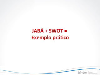 JABÁ + SWOT =  Exemplo prático 