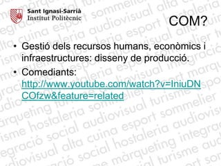 QUAN?Temporalització de les accions a seguir. Planning de producció.Fira de Tàrrega: http://www.youtube.com/watch?v=6Bdrr9_hQJ4