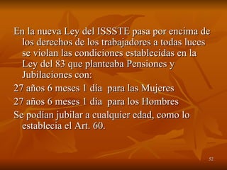 AnáLisis De La Ley Del Issste Que Abroga A La De 1983 | PPT