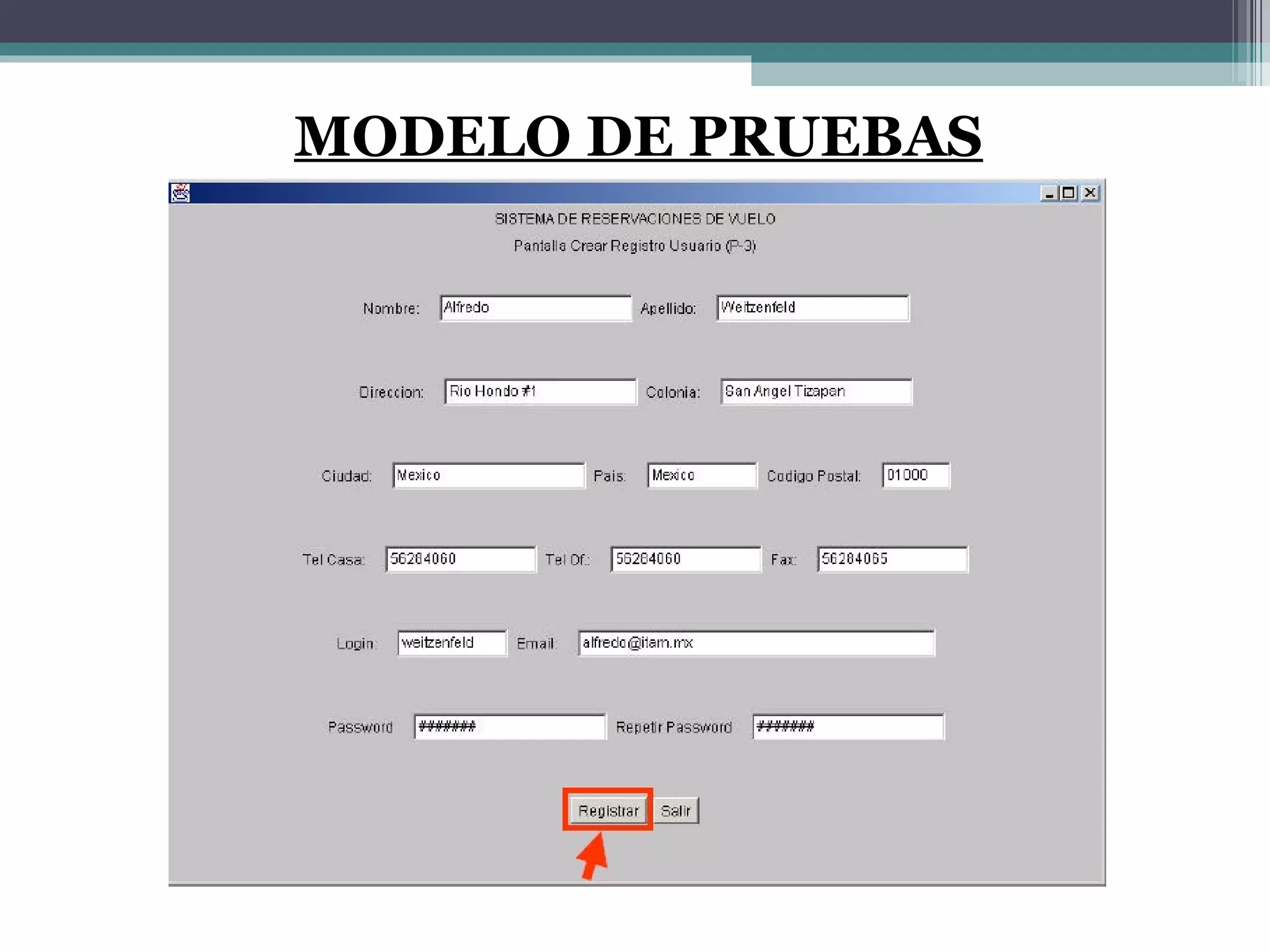 MODELO DE PRUEBAS 