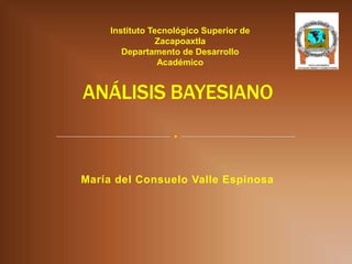 María del Consuelo Valle Espinosa
Instituto Tecnológico Superior de
Zacapoaxtla
Departamento de Desarrollo
Académico
 