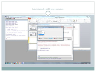 Seleccionamos la variable peso y aceptamos.
 